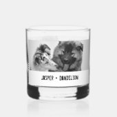 Eenvoudige, moderne aangepaste foto of foto's van  whisky glas (Voorkant)