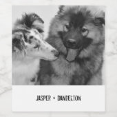 Eenvoudige, moderne aangepaste foto of foto's van wijn etiket (Enkel label)