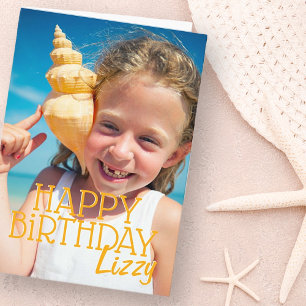 Eenvoudige, moderne aangepaste foto op jaarbasis kaart