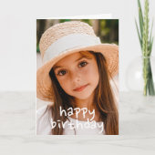 Eenvoudige, moderne, aangepaste foto op zaterdag kaart (Voorkant)