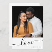 Eenvoudige, moderne, aangepaste foto-Valentijnsdag Feestdagenkaart (Voorkant / Achterkant)