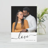 Eenvoudige, moderne, aangepaste foto-Valentijnsdag Feestdagenkaart (Staand voorkant)