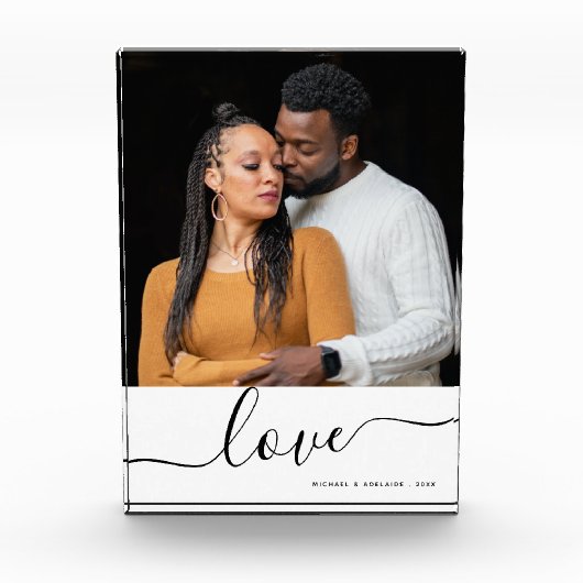 Eenvoudige, moderne, aangepaste foto-Valentijnsdag Fotoblokken (Voorkant)