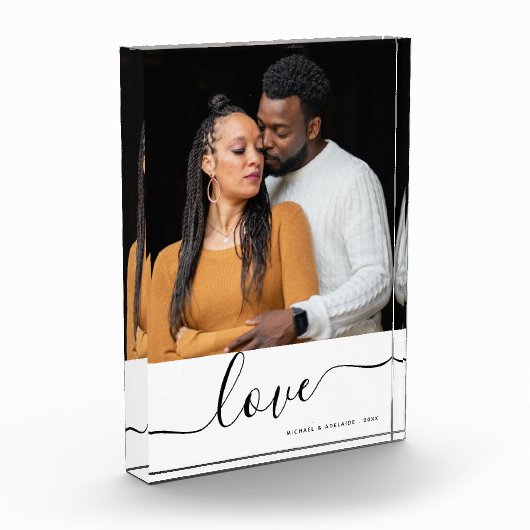 Eenvoudige, moderne, aangepaste foto-Valentijnsdag Fotoblokken (Links)