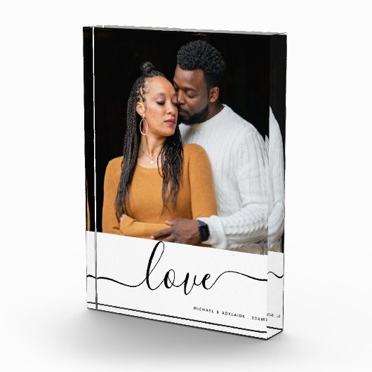 Eenvoudige, moderne, aangepaste foto-Valentijnsdag Fotoblokken (Rechts)