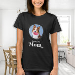 Eenvoudige, moderne aangepaste foto van mam t-shirt<br><div class="desc">Dog mama ... Verrassend je favoriete Dog Mam deze Moederdag, Kerstmis of haar verjaardag met dit superschattige, aangepaste T-shirt voor de foto. Pas het shirt van deze hond aan met de favoriete foto's en namen van je hond. Dit shirt van een hond is een most voor hondenliefhebbers en hondenmoeders! Geweldig...</div>