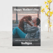 Eenvoudige, moderne aangepaste foto van Moederdag Kaart (Gele Bloem)