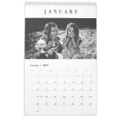 Eenvoudige, moderne aangepaste fotokalender kalender (Jan 2027)