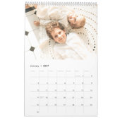 Eenvoudige, moderne aangepaste fotoplanner kalender (Jan 2027)