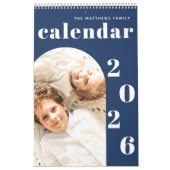 Eenvoudige, moderne aangepaste fotoplanner kalender (Hoes)