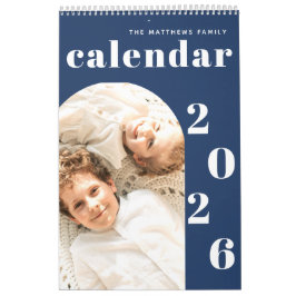 Eenvoudige, moderne aangepaste fotoplanner kalender