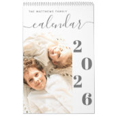 Eenvoudige, moderne aangepaste fotoplanner kalender (Hoes)