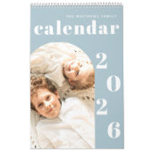 Eenvoudige, moderne aangepaste fotoplanner kalender (Hoes)