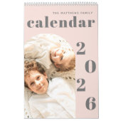 Eenvoudige, moderne aangepaste fotoprinter Blush P Kalender (Hoes)