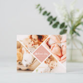 Eenvoudige, moderne aangepaste foto's Happy Moeder Briefkaart (Staand voorkant)