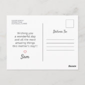 Eenvoudige, moderne aangepaste foto's Happy Moeder Briefkaart (Achterkant)