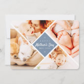 Eenvoudige, moderne aangepaste foto's Happy Moeder Kaart (Voorkant)