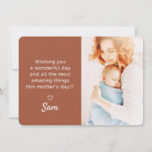 Eenvoudige, moderne aangepaste foto's Happy Moeder Kaart (Achterkant)
