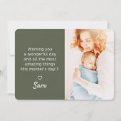 Eenvoudige, moderne aangepaste foto's Happy Moeder Kaart (Achterkant)