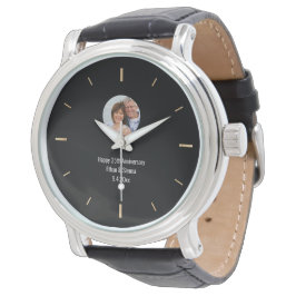 Eenvoudige moderne, aangepaste fotowatch horloge