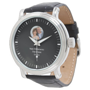 Eenvoudige moderne, aangepaste fotowatch horloge