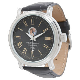 Eenvoudige moderne, aangepaste fotowatch horloge