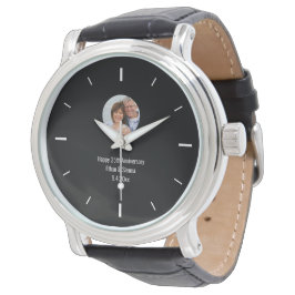 Eenvoudige moderne, aangepaste fotowatch horloge