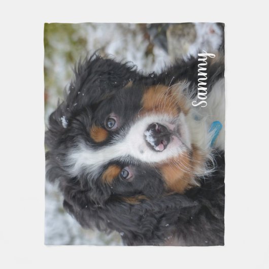 Eenvoudige moderne aangepaste gepersonaliseerde ho fleece deken (Voorkant)