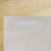 Eenvoudige, moderne aangepaste | Grijs | Retouradr Etiket