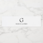 Eenvoudige moderne aangepaste jouw naam toevoegen  waterfles etiket (Enkel label)