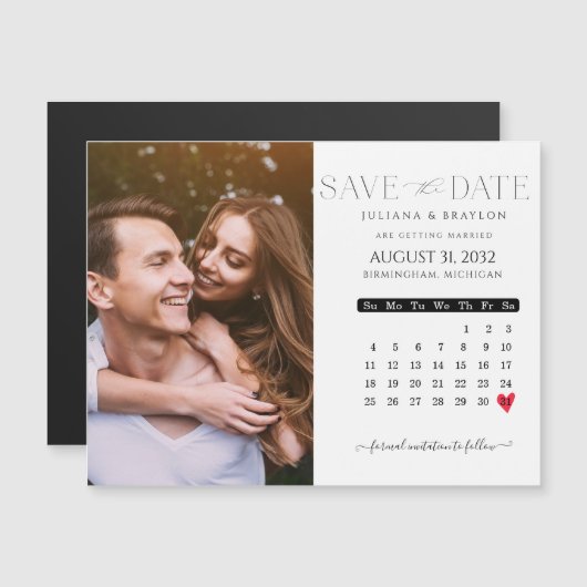 Eenvoudige Moderne Aangepaste Kalender Foto Opslaa (Voorkant / Achterkant)