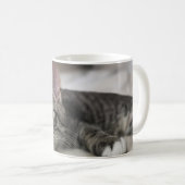Eenvoudige Moderne Aangepaste Kattennaam en Foto Koffiemok (Voorkant rechts)