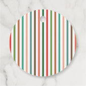 Eenvoudige, moderne, aangepaste kleur met gestreep bedankjes labels (Achterkant)