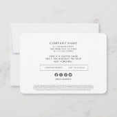 Eenvoudige, moderne, aangepaste Logo coupon Bedankkaart (Achterkant)