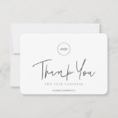 Eenvoudige, moderne, aangepaste Logo coupon Bedankkaart (Voorkant)