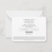 Eenvoudige, moderne, aangepaste Logo coupon Notitiekaartje (Achterkant)