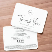 Eenvoudige, moderne, aangepaste Logo coupon Notitiekaartje