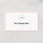 Eenvoudige moderne aangepaste Logo merk handgemaak Visitekaartje (Achterkant)