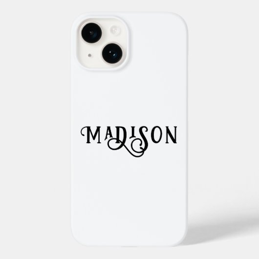 Eenvoudige moderne aangepaste naam kalligrafie sch Case-Mate iPhone case (Achterkant)