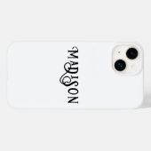 Eenvoudige moderne aangepaste naam kalligrafie sch Case-Mate iPhone case (Achterkant (horizontaal))