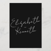 Eenvoudige moderne aangepaste namen Tuxedo White W Kaart (Achterkant)