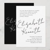 Eenvoudige moderne aangepaste namen Tuxedo White W Kaart (Voorkant / Achterkant)