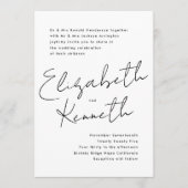 Eenvoudige moderne aangepaste namen Tuxedo White W Kaart (Voorkant)