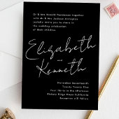 Eenvoudige Moderne Aangepaste Namen Wit Zwart Brui Kaart