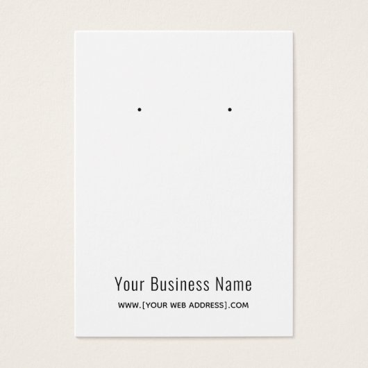 Eenvoudige, moderne, aangepaste oorenkaart visitekaartje (Voorkant)