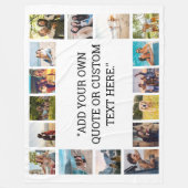 Eenvoudige Moderne Aangepaste Quote Fotocollage Fleece Deken (Voorkant)