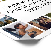 Eenvoudige Moderne Aangepaste Quote Fotocollage Poster (Hoek)