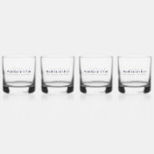 Eenvoudige, moderne aangepaste tekst whisky glas (Achterkant)