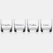 Eenvoudige, moderne aangepaste tekst whisky glas (Voorkant)