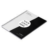 Eenvoudige moderne aangepaste zwart-wit profession notitieboek (Linkerzijde)